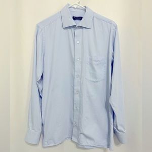 Van Heiden Blue Business Button Down Dress Shirt 15.5
